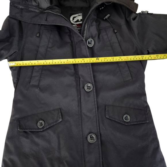 ECKO RED down Hooded zipped puffer parka winter Coat black small - Picture 11 of 12